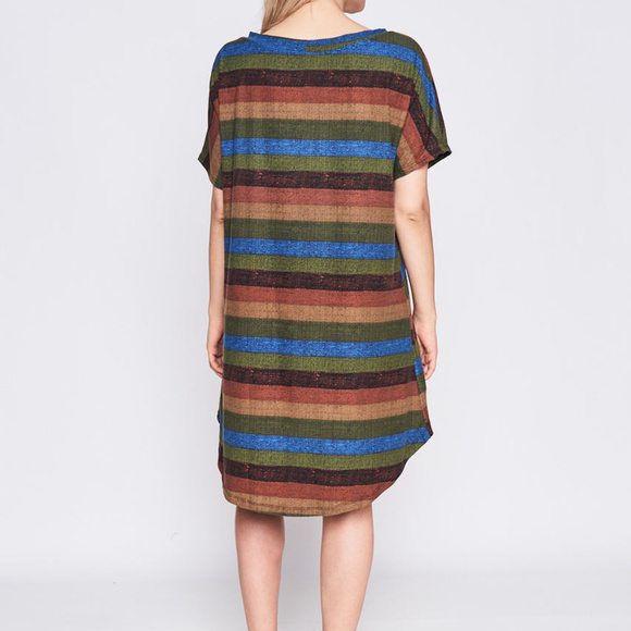 SHORT SLEEVE ROUND NECK T-SHIRT DRESS - Picture 4 of 4